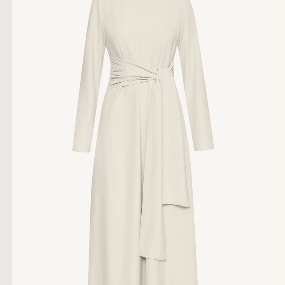 Veiled Collection- Isabella Tie Dress WHITE size L